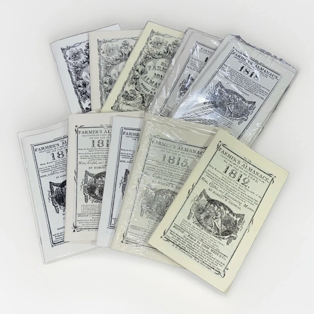 Farmers Almanac Book Lot of 10 Reprints 1812 1814/1819 1912 1914 Robert B Thomas